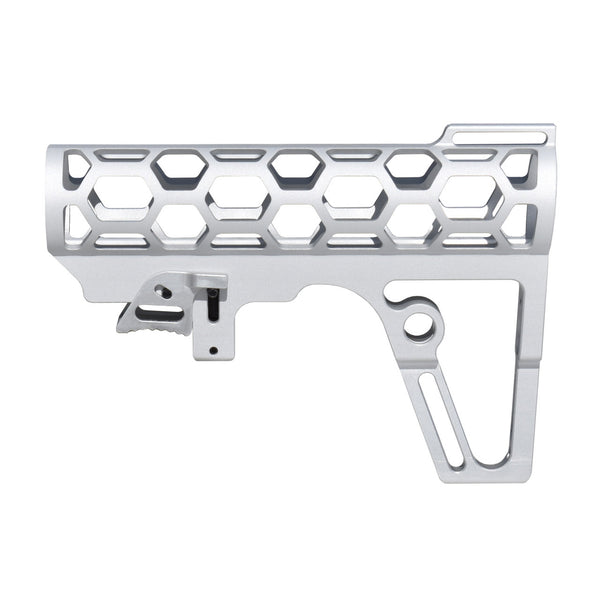 TACPOOL Skeletonized 223/5.56/308 Stock for Mil Spec Tubes, CA Legal Fixed Stock, 6 Position, Made in USA