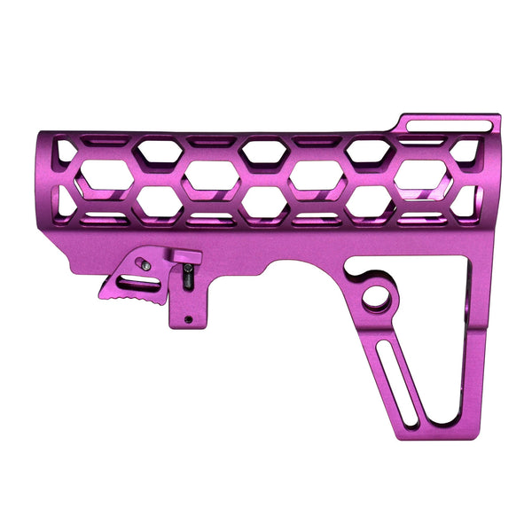 TACPOOL Skeletonized 223/5.56/308 Stock for Mil Spec Tubes, CA Legal Fixed Stock, 6 Position, Made in USA