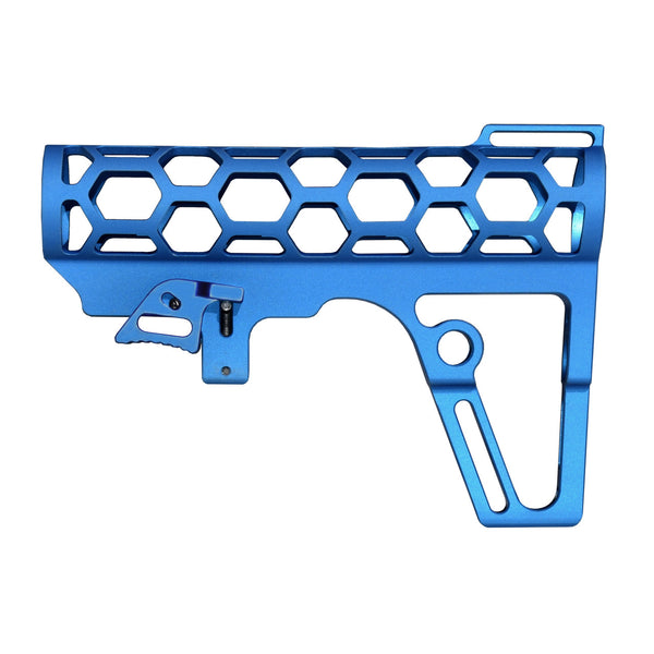 TACPOOL Skeletonized 223/5.56/308 Stock for Mil Spec Tubes, CA Legal Fixed Stock, 6 Position, Made in USA