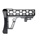 Skeletonized Mil-Spec Buttstock For Adjustable Tubes - Made In USA - Aluminum