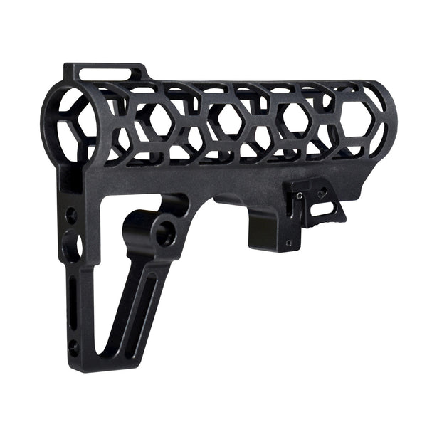 TACPOOL Skeletonized 223/5.56/308 Stock for Mil Spec Tubes, CA Legal Fixed Stock, 6 Position, Made in USA