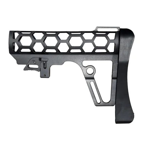 Skeletonized Mil-Spec Buttstock For Adjustable Tubes - Made In USA - Aluminum