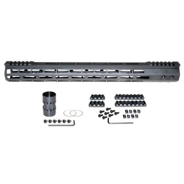 13"/ 15"/ 17" M-lok Split Top Rail Free Float Handguard For AR-15, Id 1.44", 12.7oz, Fits 223 / 5.56, Black