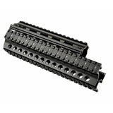 Saiga AK Rifle 7.62x39 2 Piece Handguard Quad Rail - Aluminum - Black