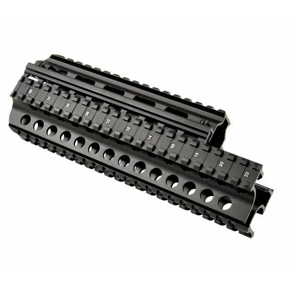 Saiga AK Rifle 7.62x39 2 Piece Handguard Quad Rail - Aluminum - Black