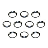 TACPOOL 10 Piece Crush Washer Set, .50 3/4"x24 - Black Steel / Stainless Steel