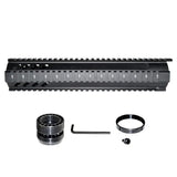12" Free Float Quad Rail Handguard Forend W/ Extended Top Rail For AR-15 .223/5.56- Picatinny