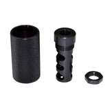 TACPOOL Tactical Reinforced Steel Muzzle Brake with Sound Redirect Option, Black Phosphate Finish