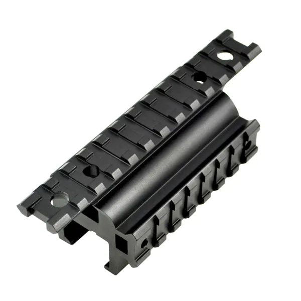 Aftermarket Claw Mount For Hk Mp5 G3 + Variants - Claw Mount Dual Picatinny Rail Mount - 19 Slots - Aluminum - Black