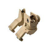 Front & Rear 45 Degree Offset Backup Sights - Polymer - Black / Tan