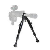 AR-15 Barrel Clamp Bipod, Aluminum, Folding Fits 0.45" To 0.750" Barrels, Height Adjustable 7" To 8.25"