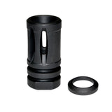 1/2x28 Bird Cage Muzzle Brake For AR-15, Steel, Black