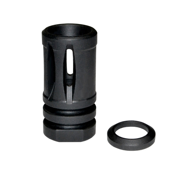 1/2x28 Bird Cage Muzzle Brake For AR-15, Steel, Black