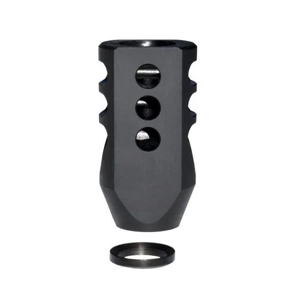 5/8x32 Muzzle Brake For .458 Socom .450 Bushmaster, Steel, Black