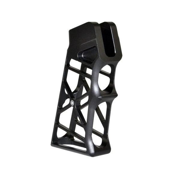 AR Lightweight Skeletonized Rear Pistol Style Grip, Black Anodized Aluminum