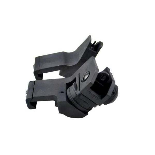 Front & Rear 45 Degree Offset Backup Sights - Polymer - Black / Tan