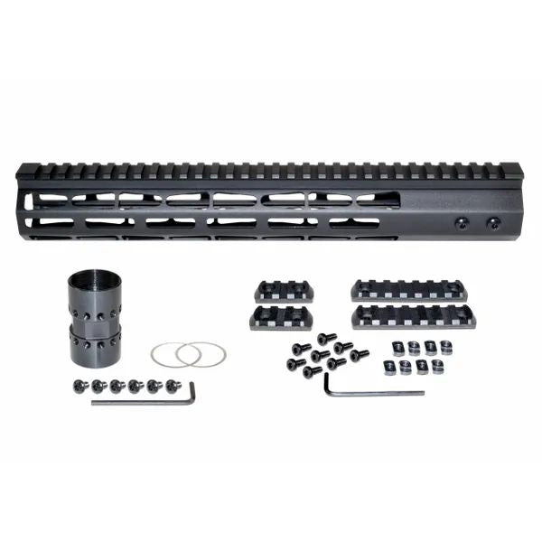 7"/ 10"/ 13"/ 15"/ 17"/ 19"  M-lok Free Float Handguard For AR-15, Id 1.44", 9oz, Fits 223 / 5.56, Black