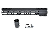 4.2"/9"/12.5"/13"/15"/16.5"/19.5" AR Pistol Free Float Handguard For AR-15 .223 / 5.56, Id 1.36"
