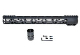 4.2"/9"/12.5"/13"/15"/16.5"/19.5" AR Pistol Free Float Handguard For AR-15 .223 / 5.56, Id 1.36"