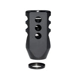 Competition Grade Muzzle Brake Recoil Compensator For .450 Bushmaster or Bull Barrel, 11/16"x24 Thread, Steel With Black Phosphate Finish