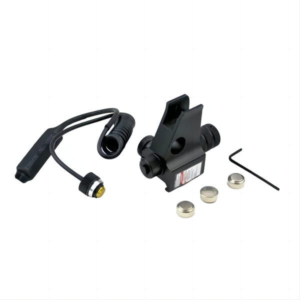 A2 Front Sight Post With Integrated Red Laser For Top Rail or High Profile Gas Block - Aluminum - Black