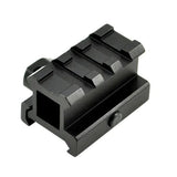 Riser Mount - Medium Profile 0.83" Height - 3 Picatinny Slots - Aluminum - Black