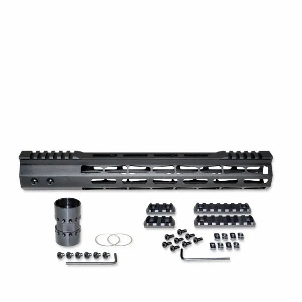 13"/ 15"/ 17" M-lok Split Top Rail Free Float Handguard For AR-15, Id 1.44", 12.7oz, Fits 223 / 5.56, Black