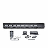 13"/ 15"/ 17" M-lok Split Top Rail Free Float Handguard For AR-15, Id 1.44", 12.7oz, Fits 223 / 5.56, Black