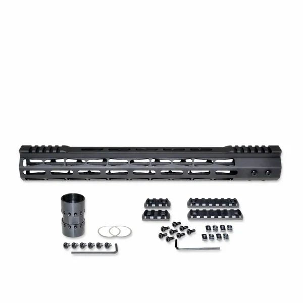13"/ 15"/ 17" M-lok Split Top Rail Free Float Handguard For AR-15, Id 1.44", 12.7oz, Fits 223 / 5.56, Black