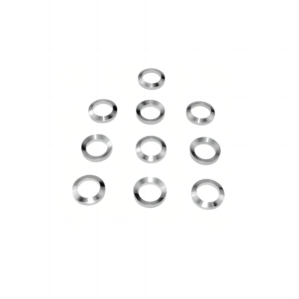 TACPOOL 10 Piece Crush Washer Set, .40 .45ACP 9/16" x 28 - Black Steel / Stainless Steel
