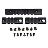 3 Piece Picatinny Rail Section Kit For Keymod Style Slots, Black / Blue / Silver / Red Anodized