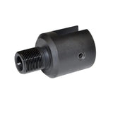 1/2x28 Muzzle Thread Adapter For Ruger 10/22, Aluminum, Black / Silver
