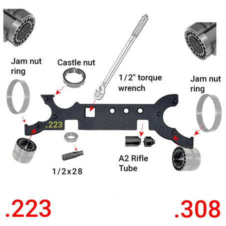 Dual Combo Wrench AR-15 LR-308 .223/.308 Gunsmith Armorers Tool