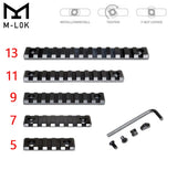 M-lok to Picatinny Adapter Rail Kit (black) For Mlok Handguard Rails - 1 X 5 Slot, 1 X 7 Slot, 1 X 9 Slot, 1 X 11 Slot, 1 X 13 Slot