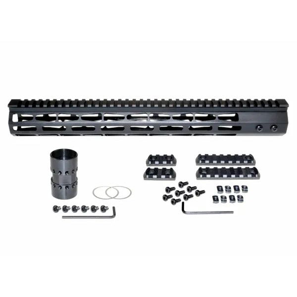 7"/ 10"/ 13"/ 15"/ 17"/ 19"  M-lok Free Float Handguard For AR-15, Id 1.44", 9oz, Fits 223 / 5.56, Black