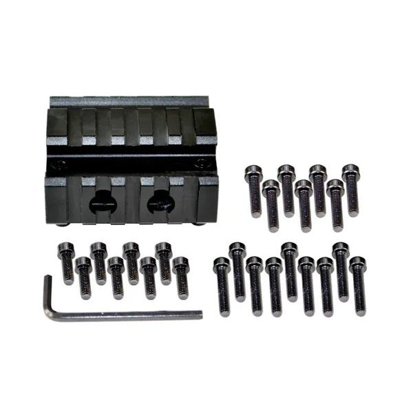 5 Slot Barrel Mount Tri Rail (total 15 Slots) For Diameter .51" to .78" Including AR-15 .750"