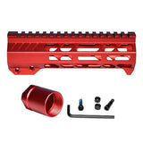 Super Slim 7" M-lok Free Float Handguard For AR-15 223/5.56 and AR Pistols, Red