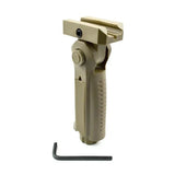 AR15 Foregrip Grip, 5 Position Adjustable, Polymer - Tan / Green