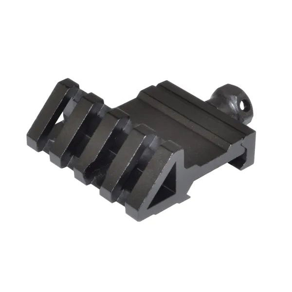 45 Degree Offset Rail Accessory Mount - Aluminum - Black