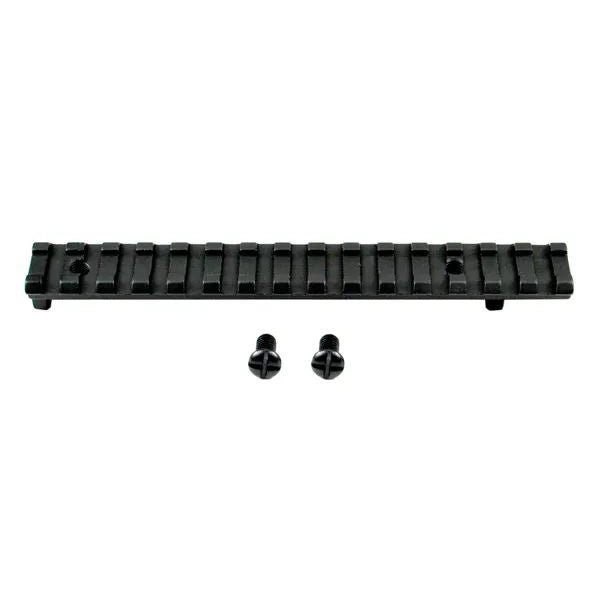 Stanag Picatinny Mount Adaptor, 16 Slot, 6 Inch 6", Aluminum, Black