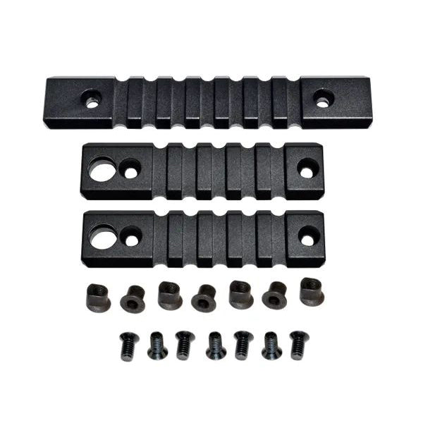 Keymod to Picatinny Adapter Aluminium Rail Kit For Keymod Handguard Rails - 2 X 5 Slot, 1 X 7 Slot - Choose Color