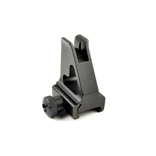 AR-15 Low Profile Receiver Height Flip-up Front Backup Sight For Picatinny Rail Or High Profile Gas Block - Aluminum - Black