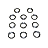TACPOOL 10 Piece Crush Washer Set, .40 .45ACP 9/16" x 28 - Black Steel / Stainless Steel