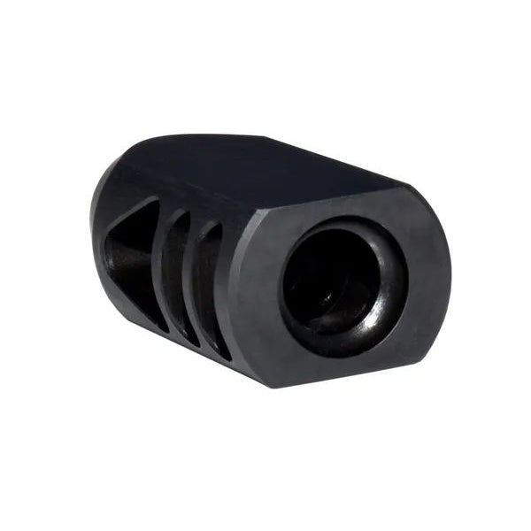 Competition Grade Muzzle Brake Recoil Compensator For .450 Bushmaster or Bull Barrel, 11/16"x24 Thread, Steel With Black Phosphate Finish