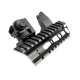 Front & Rear 45 Degree Offset Backup Sights - Polymer - Black / Tan