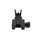 High Profile Flip-up Front Backup Sight For Mounting on Low Profile Gas Block - Aluminum - Black