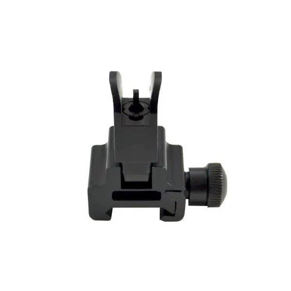 High Profile Flip-up Front Backup Sight For Mounting on Low Profile Gas Block - Aluminum - Black