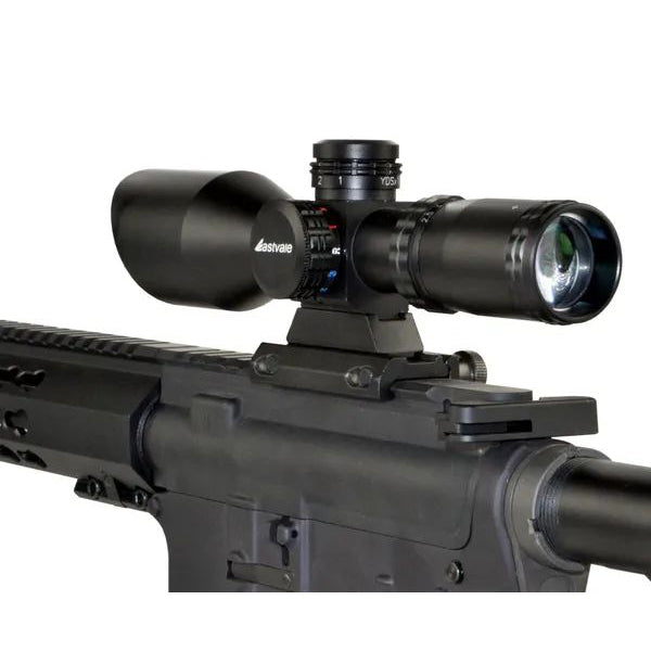 Eastvale 2.5-10x40 40mm Compact Rifle Scope W/ Mount Included, Red/green/black Mil-dot Reticle