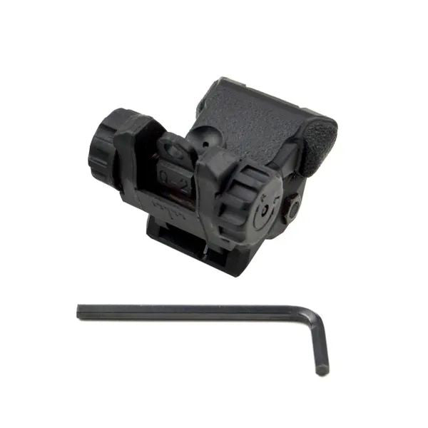 Rear Flip Up AR A2 Backup Sight For Picatinny Rail - Polymer - Black