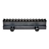 1" High Profile Riser Mount For Scope Sight - 14 Picatinny Slots - Aluminum - Black